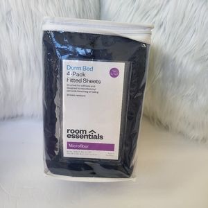 Twin/Twin XL Microfiber Fitted Sheet 4PK